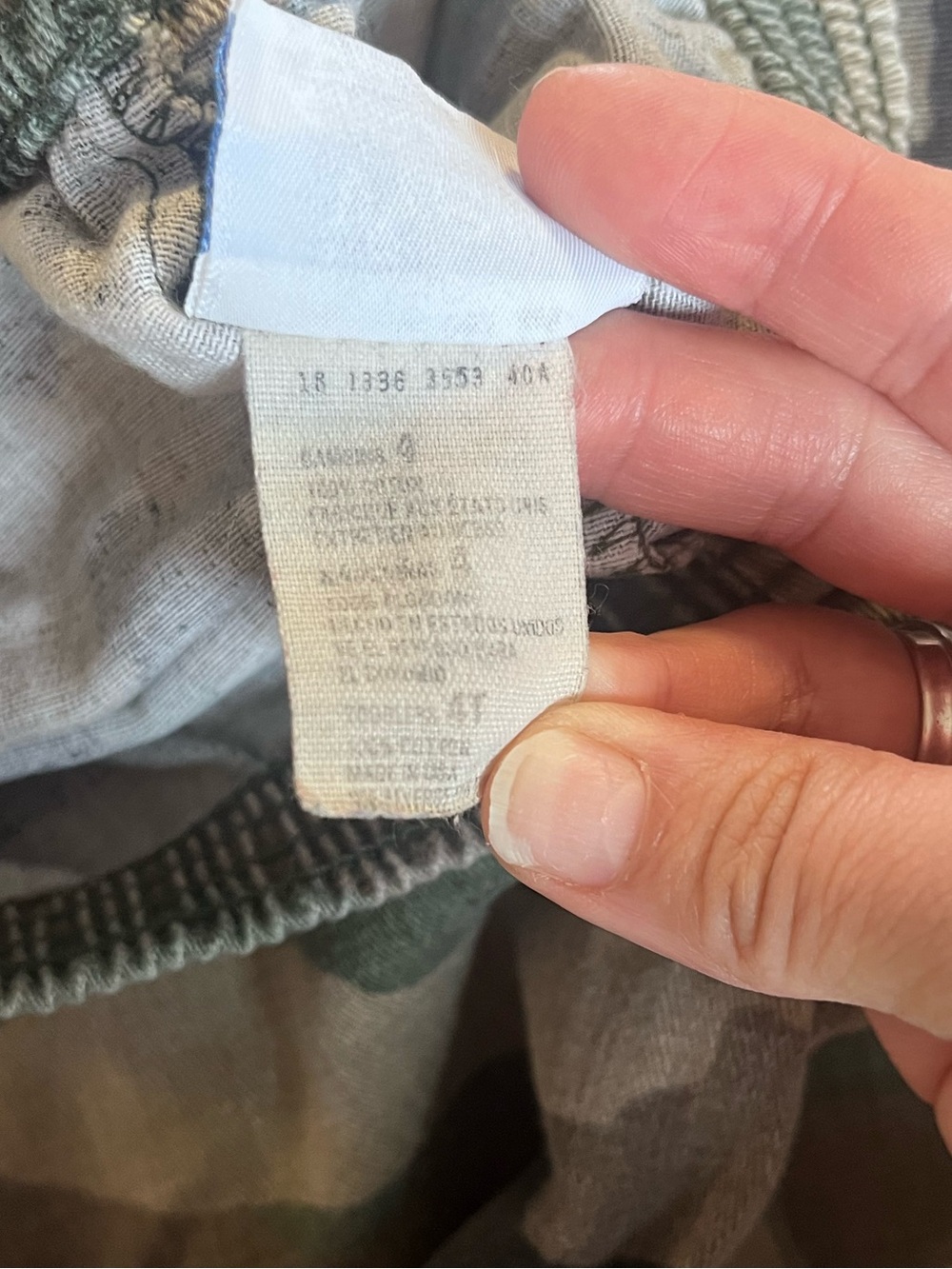 Vintage WeeWorks Kids Camo Pull-On Joggers in Green - Picture 6 of 6
